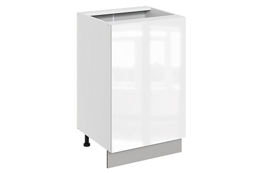 Кристи Шкаф рабочий L500 B500 (1 дв. гл.) (эмаль) (белый/белый глянец)