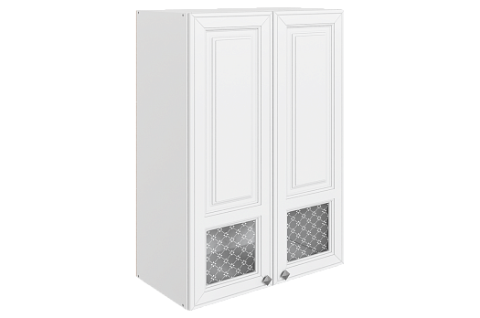 Мишель Шкаф навесной L600 H900 (2 дв. окош.) (эмаль) (белый/белый)