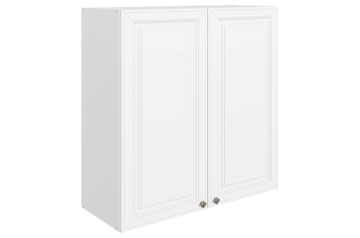 Мишель Шкаф навесной L800 Н900 (2 дв. гл.) (эмаль) (белый/белый)