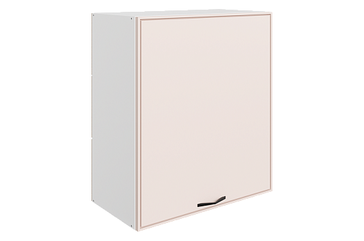 Монако Шкаф навесной L600 Н720 (1 дв. гл.) (белый/айвори матовый)