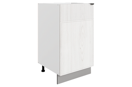 Бариста Шкаф рабочий L450 B500 (1 дв. гл.) (левый) (белый/дуб белый матовый)