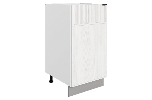 Бариста Шкаф рабочий L400 B500 (1 дв. гл.) (левый) (белый/дуб белый матовый)