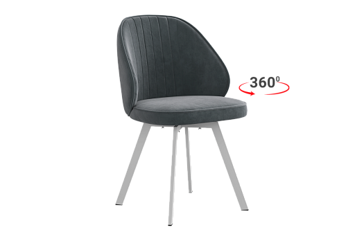 Стул Монарх Т2П (графит (велюр)/белый)