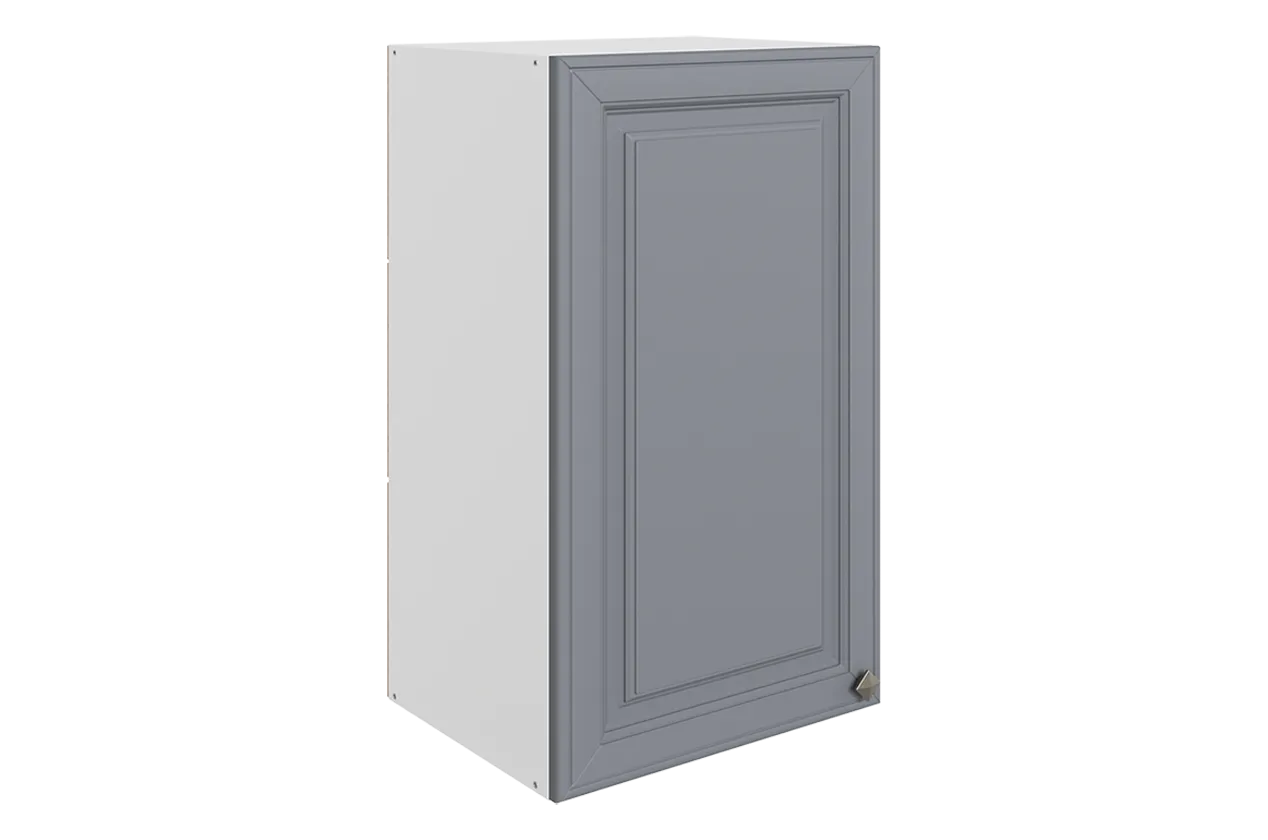 Мишель Шкаф навесной L400 Н720 (1 дв. гл.) (эмаль) (белый/серый)