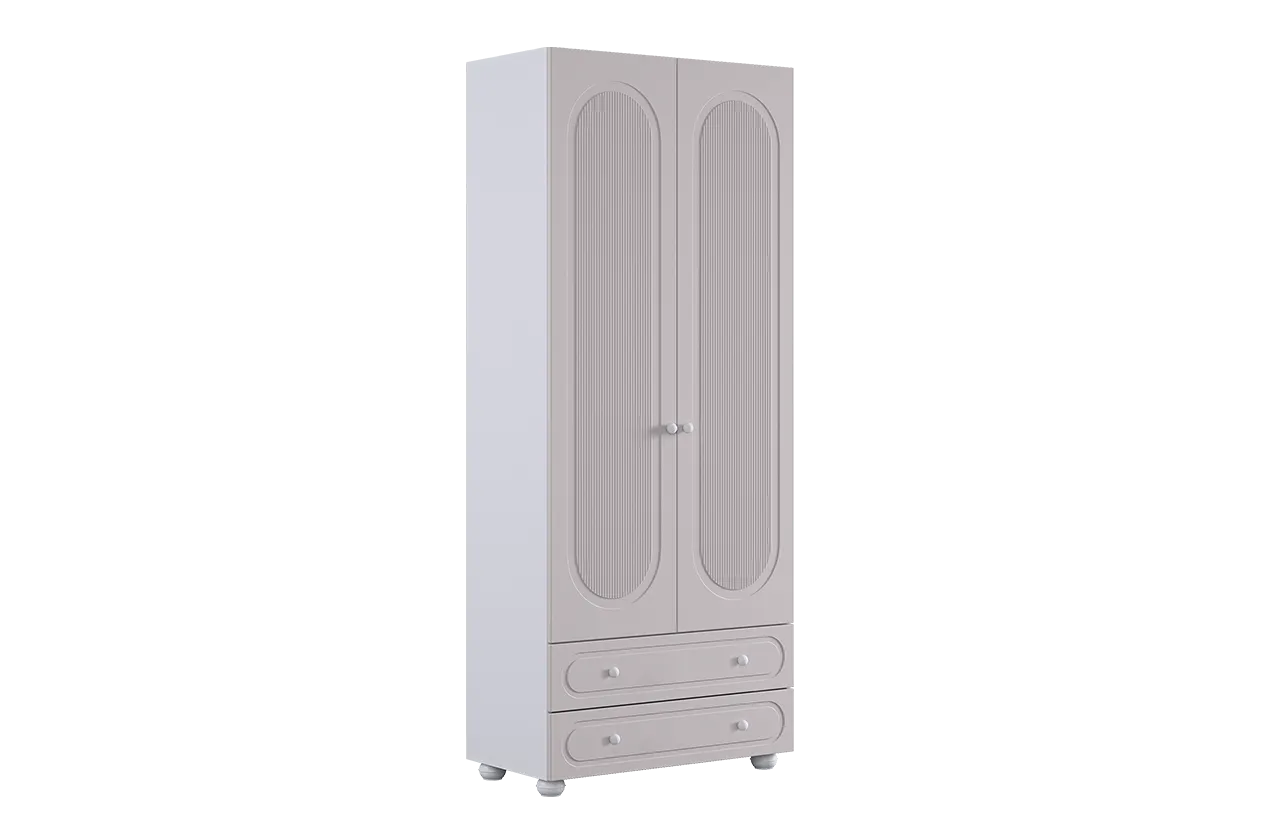 Милана Шкаф двухдверный (белое дерево/сакура)