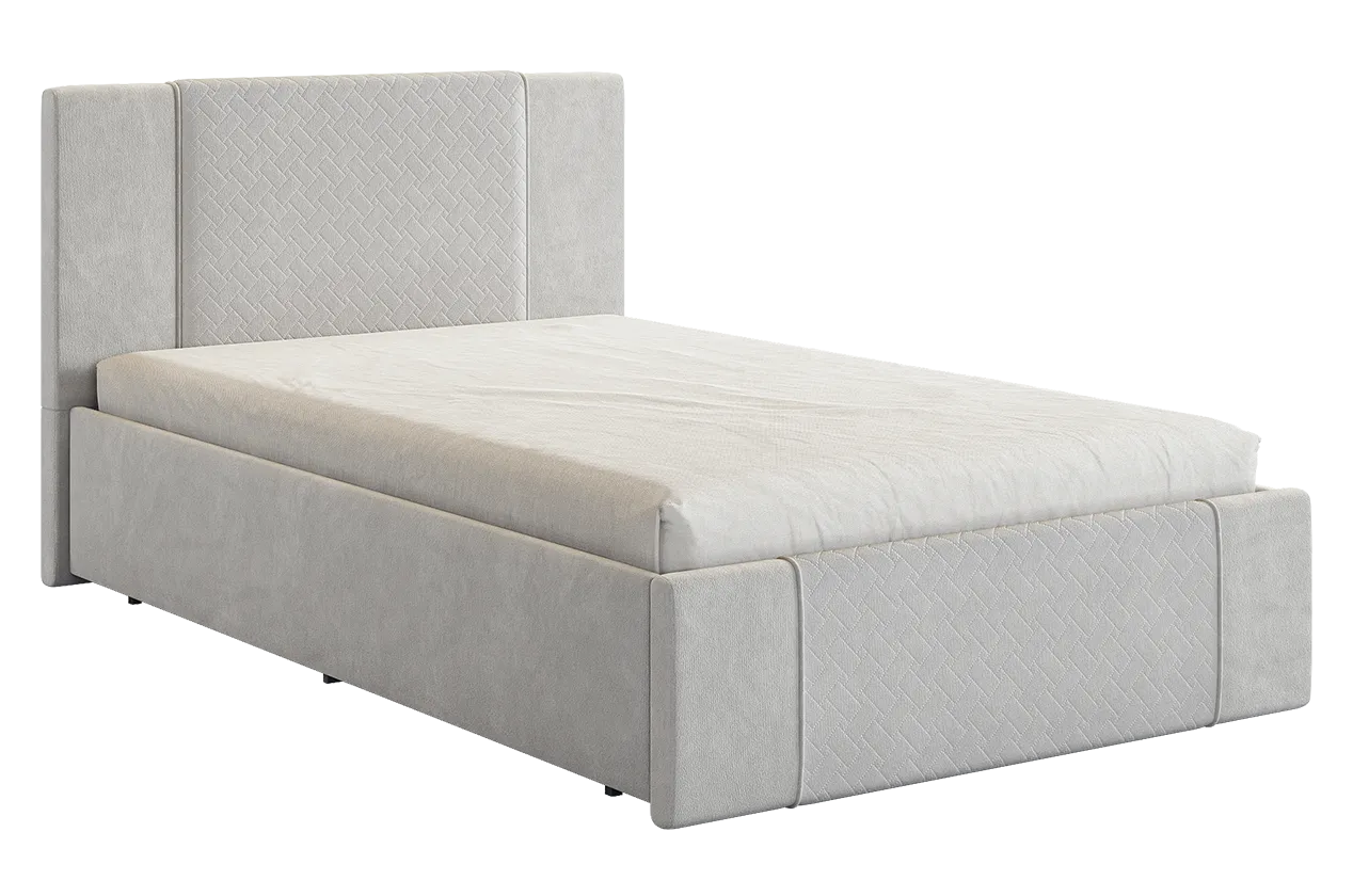 Кровать с основанием Хлоя 120х200 см (галька (велюр))