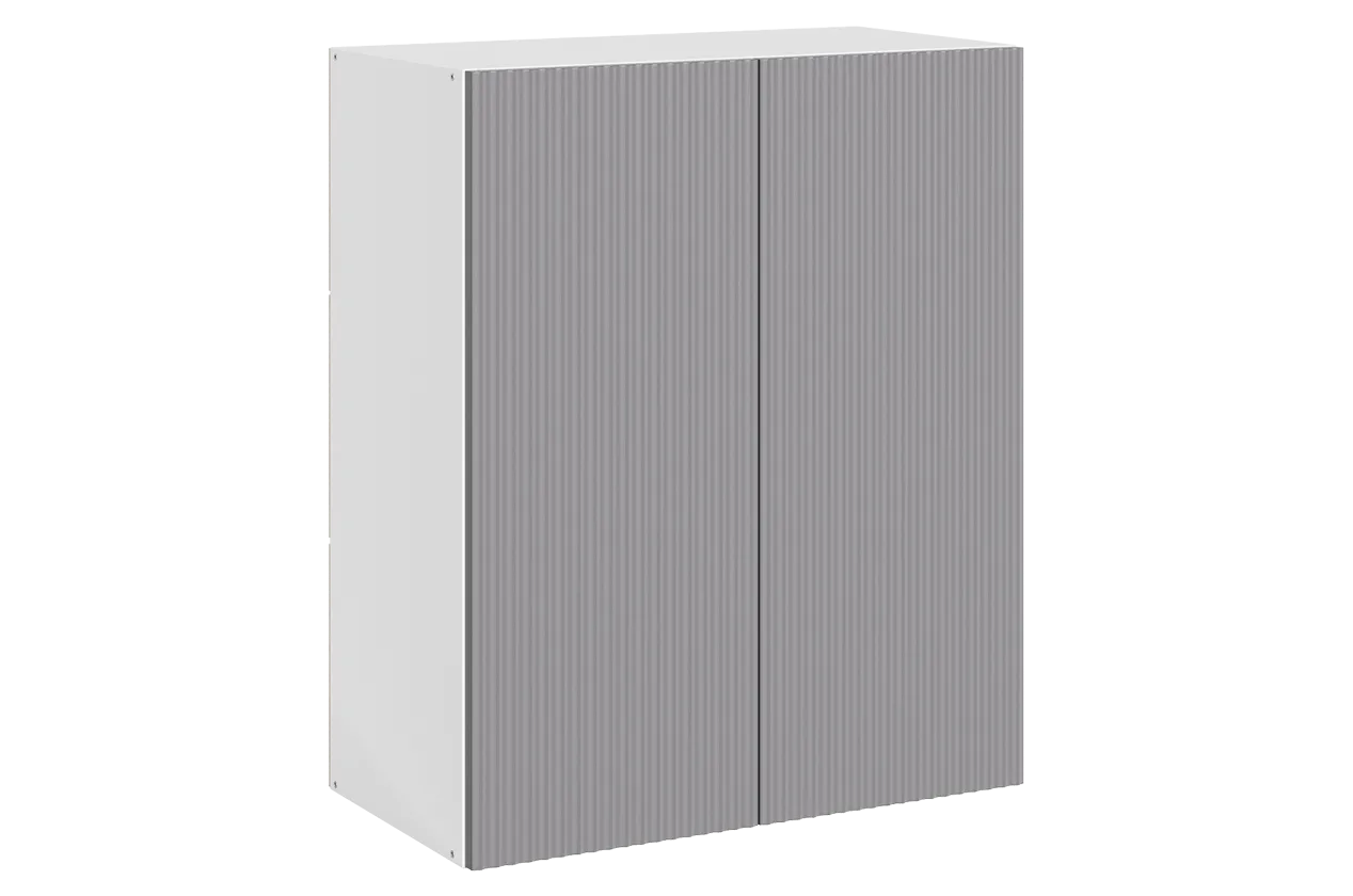 Стефани Шкаф навесной L600 Н720 (2 дв. гл.) (эмаль) (белый/серый)