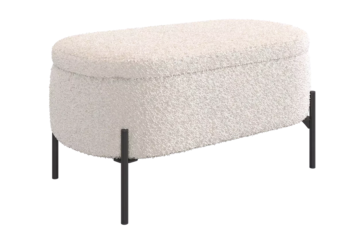 Пуф Барни (белый (плюш))