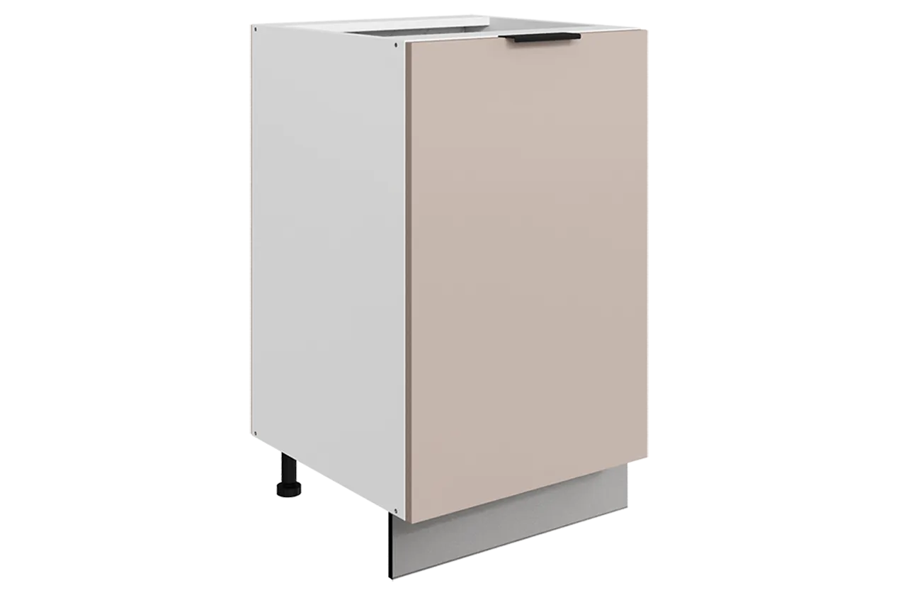 Стоун Шкаф рабочий L450 (1 дв.гл.) (белый/грей софттач)