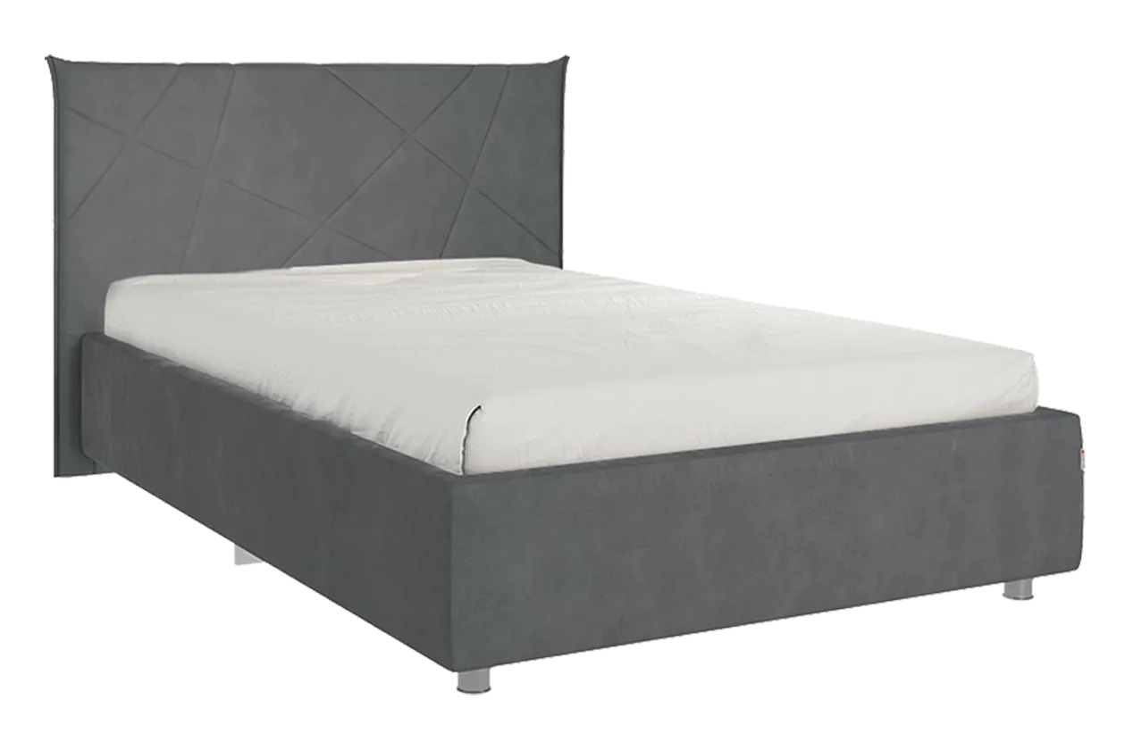 Кровать с основанием Бест 120х200 см (графит (велюр))