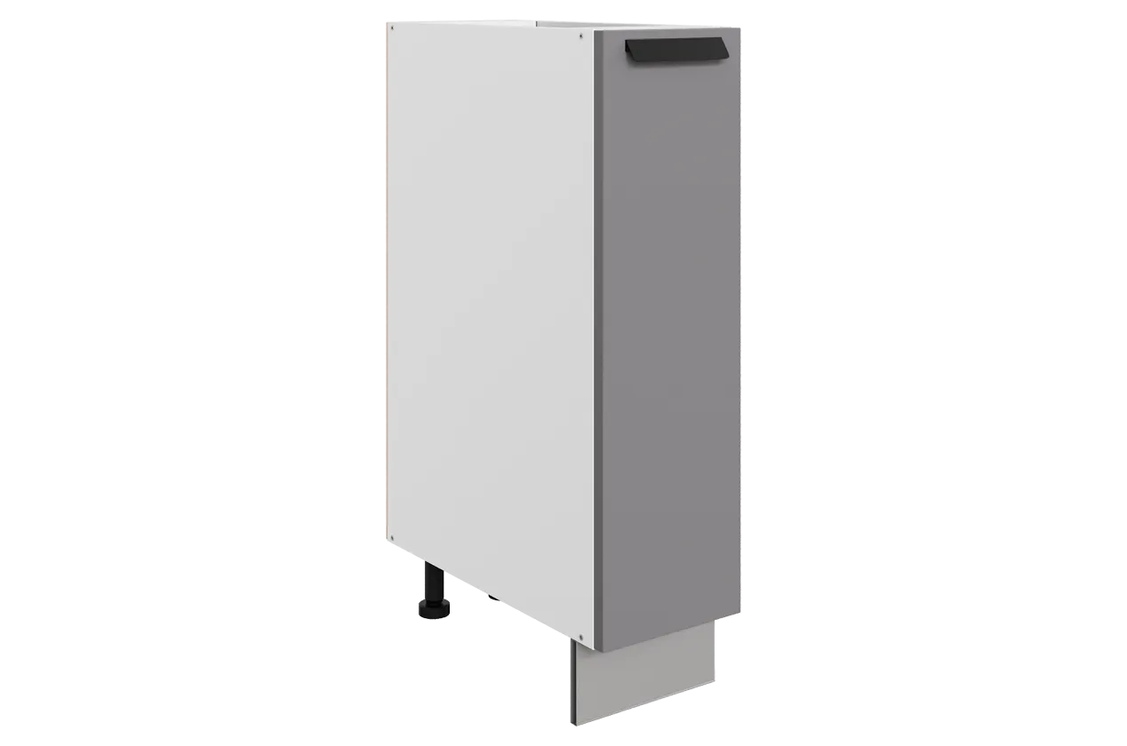 Джаз Шкаф рабочий L200 (1 дв. гл.) (эмаль) (белый/серый)