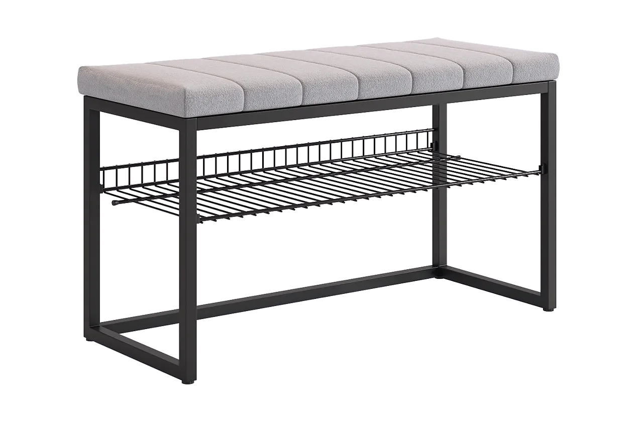 Обувница Классная 2 (черный муар/оникс (велюр))