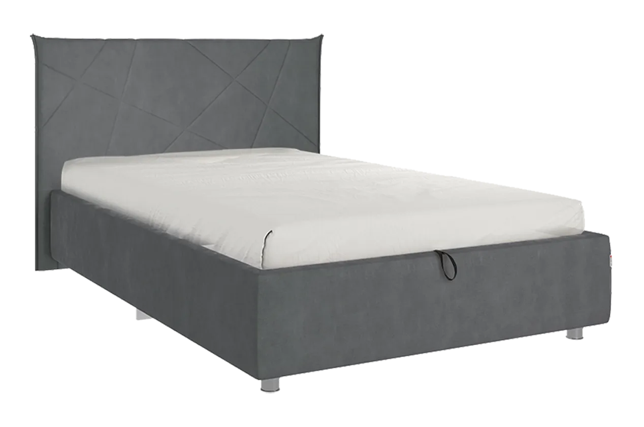 Кровать с подъемным механизмом Бест 120х200 см (графит (велюр))