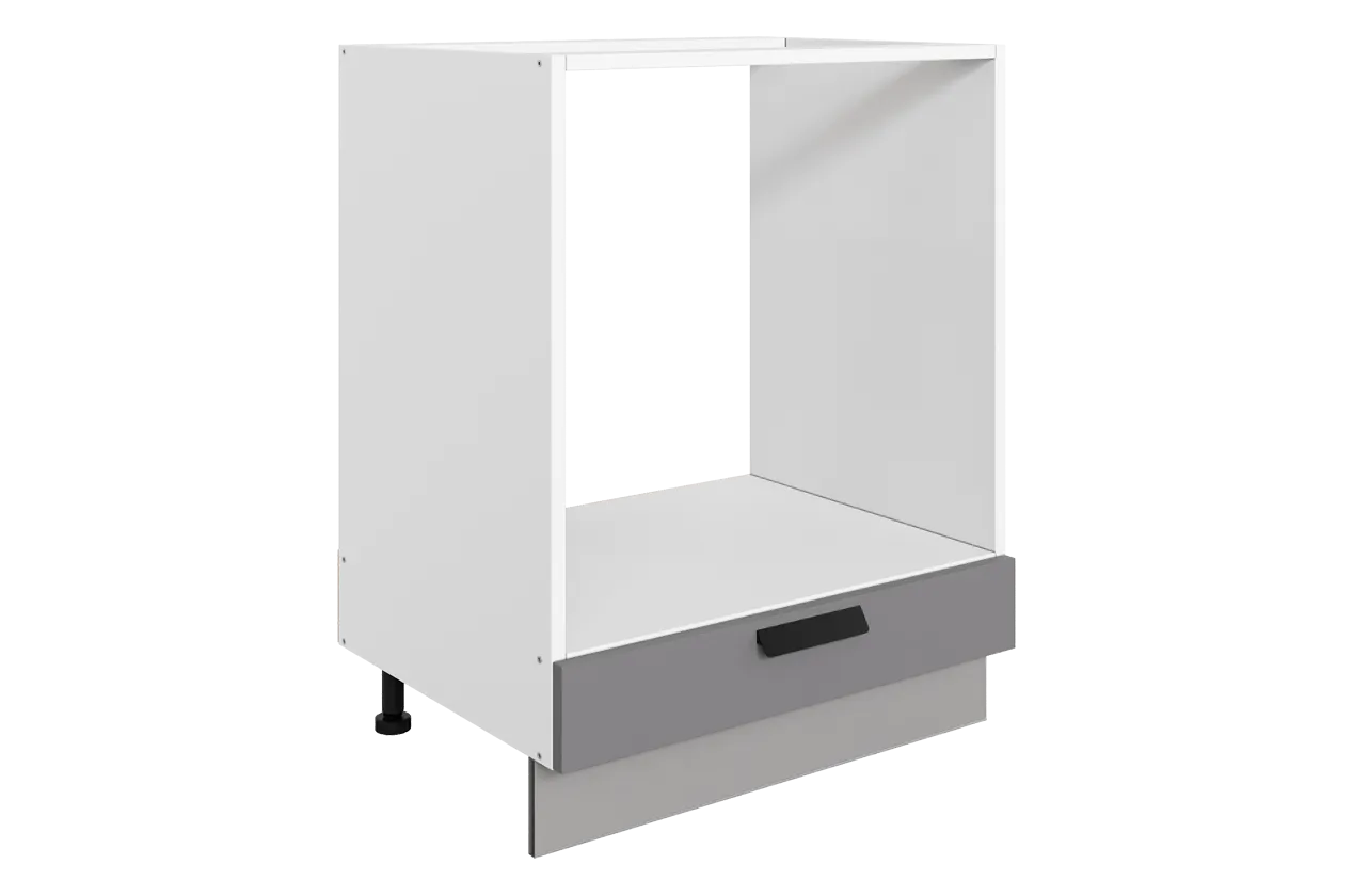 Джаз Шкаф рабочий под духовку L600 (1 ящ.) (эмаль) (белый/серый)
