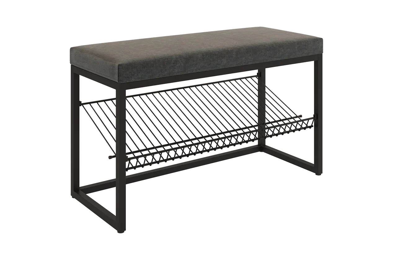 Обувница Крафт 1 (черный муар/графит)