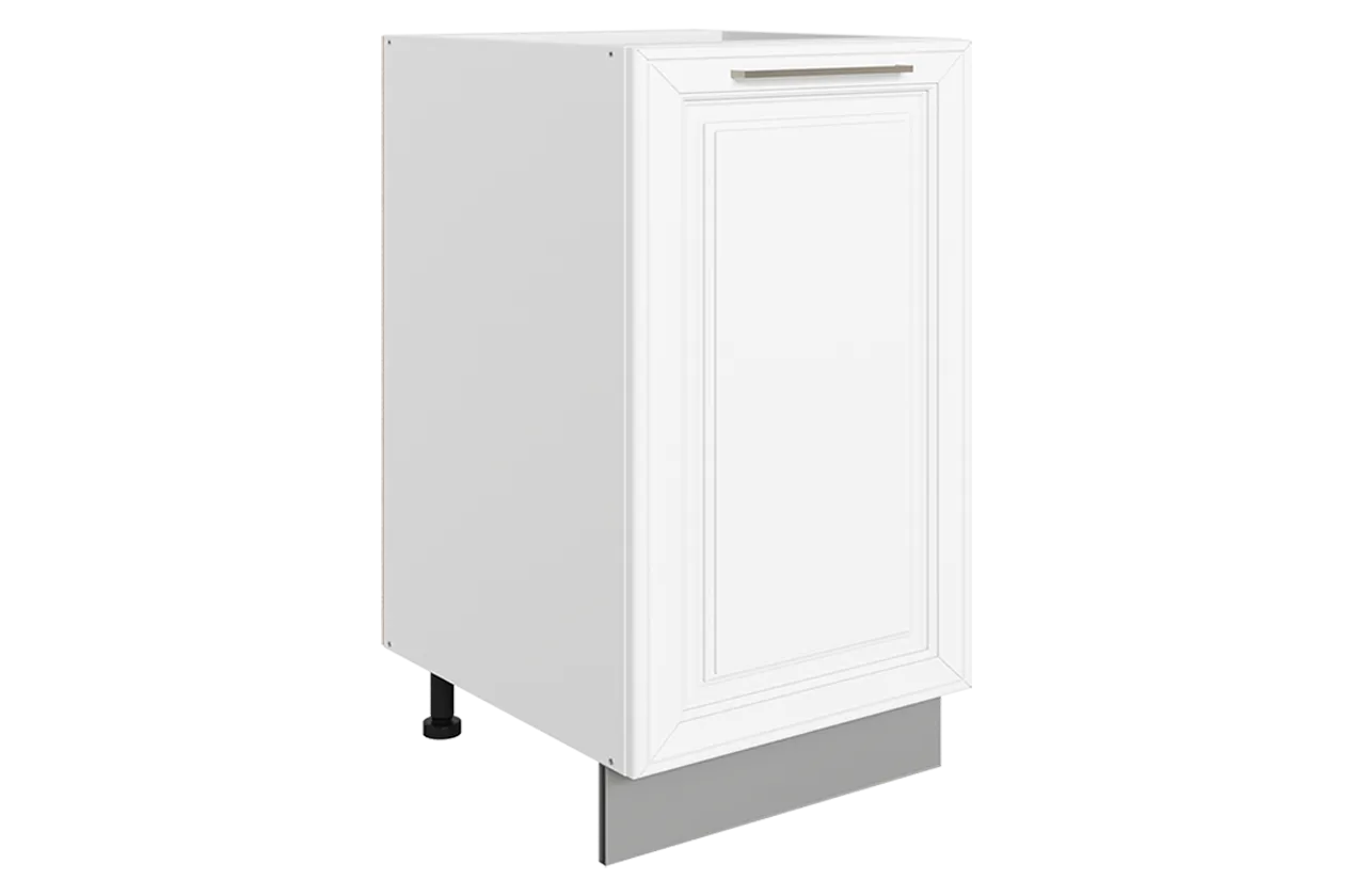 Мишель Шкаф рабочий L400 (1 дв. гл.) (эмаль) (белый/белый)