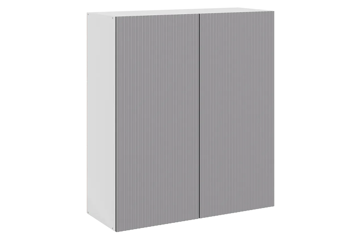 Стефани Шкаф навесной L800 Н900 (2 дв. гл.) (эмаль) (белый/серый)