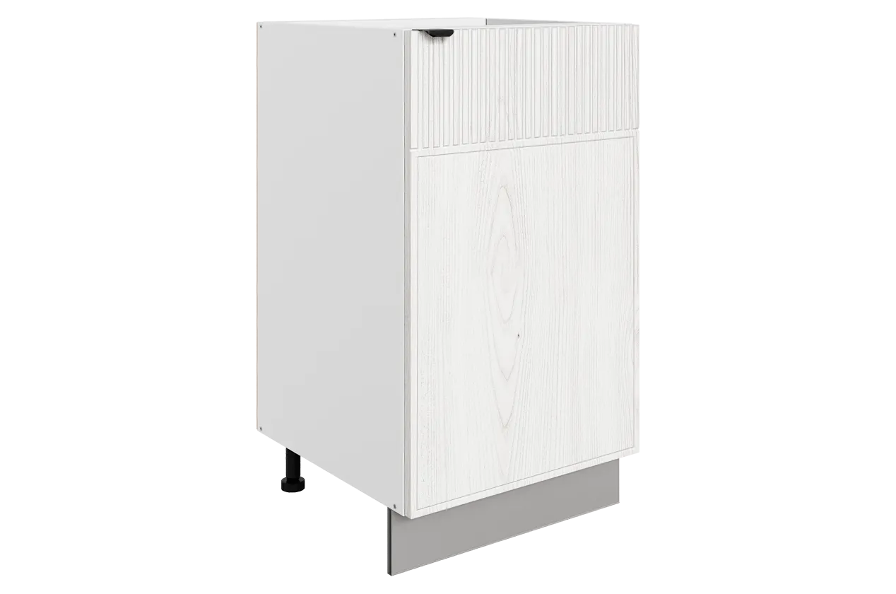 Бариста Шкаф рабочий L450 B500 (1 дв. гл.) (правый) (белый/дуб белый матовый)