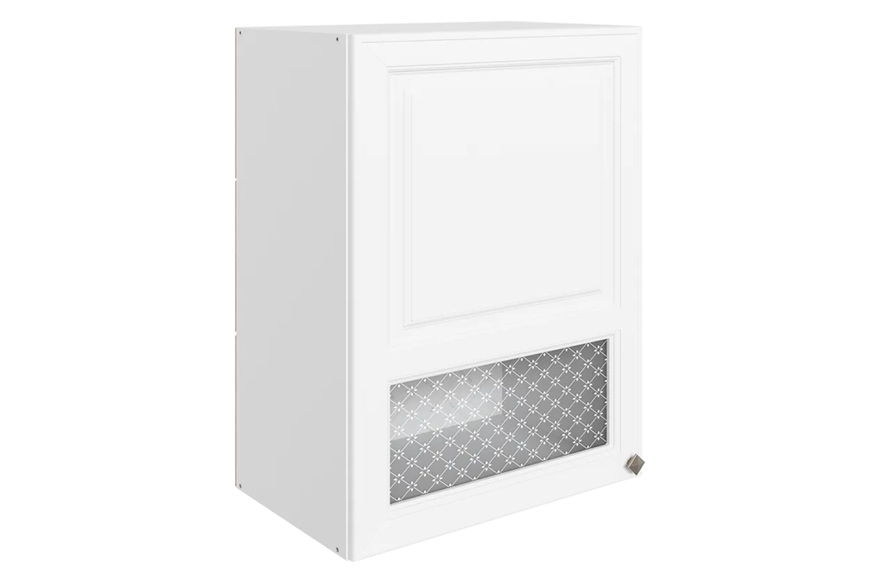 Мишель Шкаф навесной L500 Н720 (1 дв.окош.) (эмаль) (белый/белый)