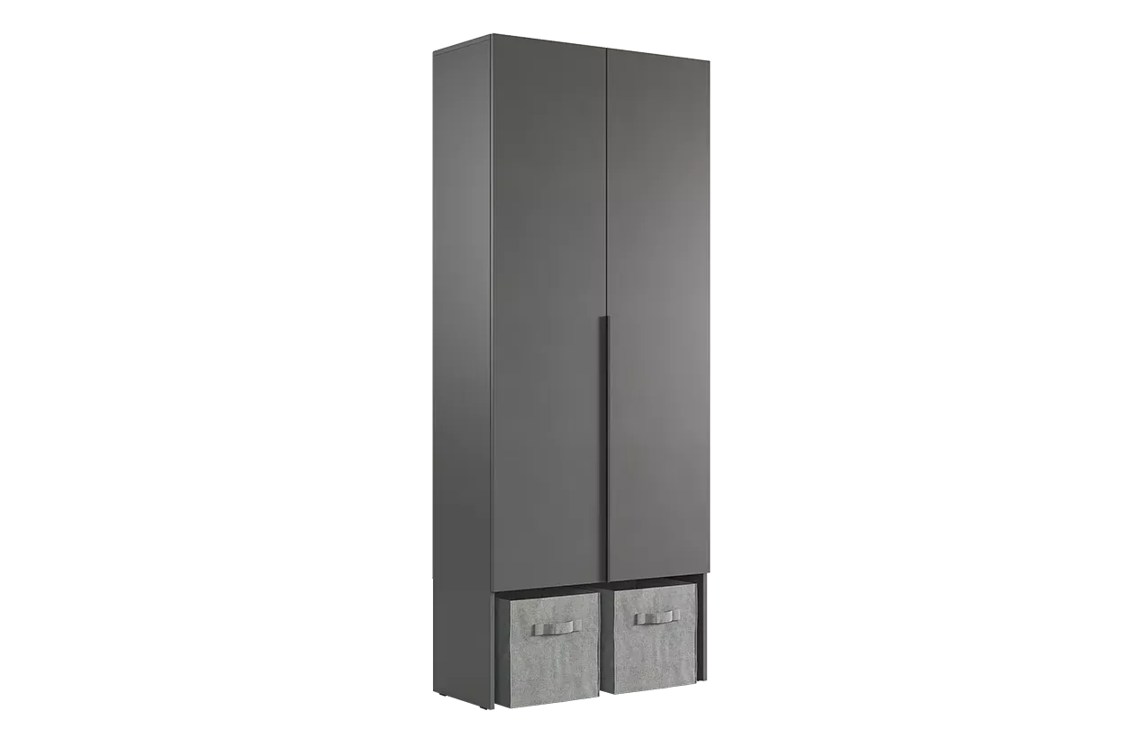 Баско Шкаф двухдверный L800 (графит)