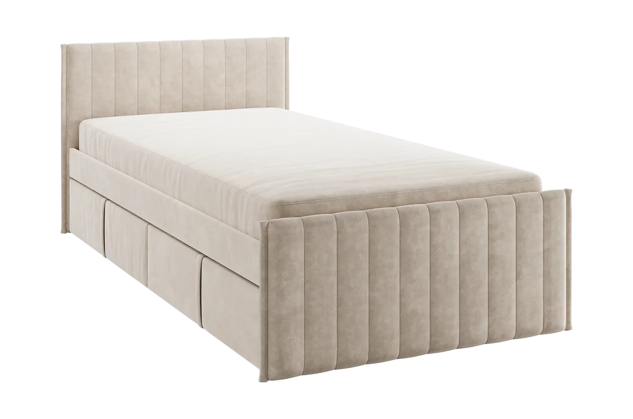 Кровать с ящиками Твикс 90х200 см (капучино (велюр))