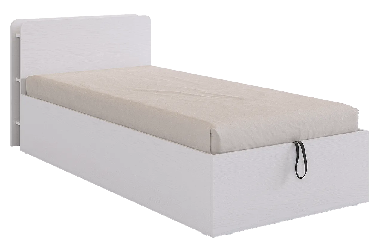 Кровать с подъемным механизмом "Юниор" 90х200 см (белое дерево)
