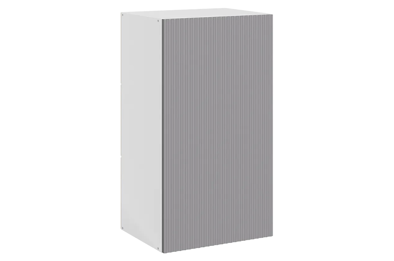 Стефани Шкаф навесной L400 Н720 (1 дв. гл.) (эмаль) (белый/серый)