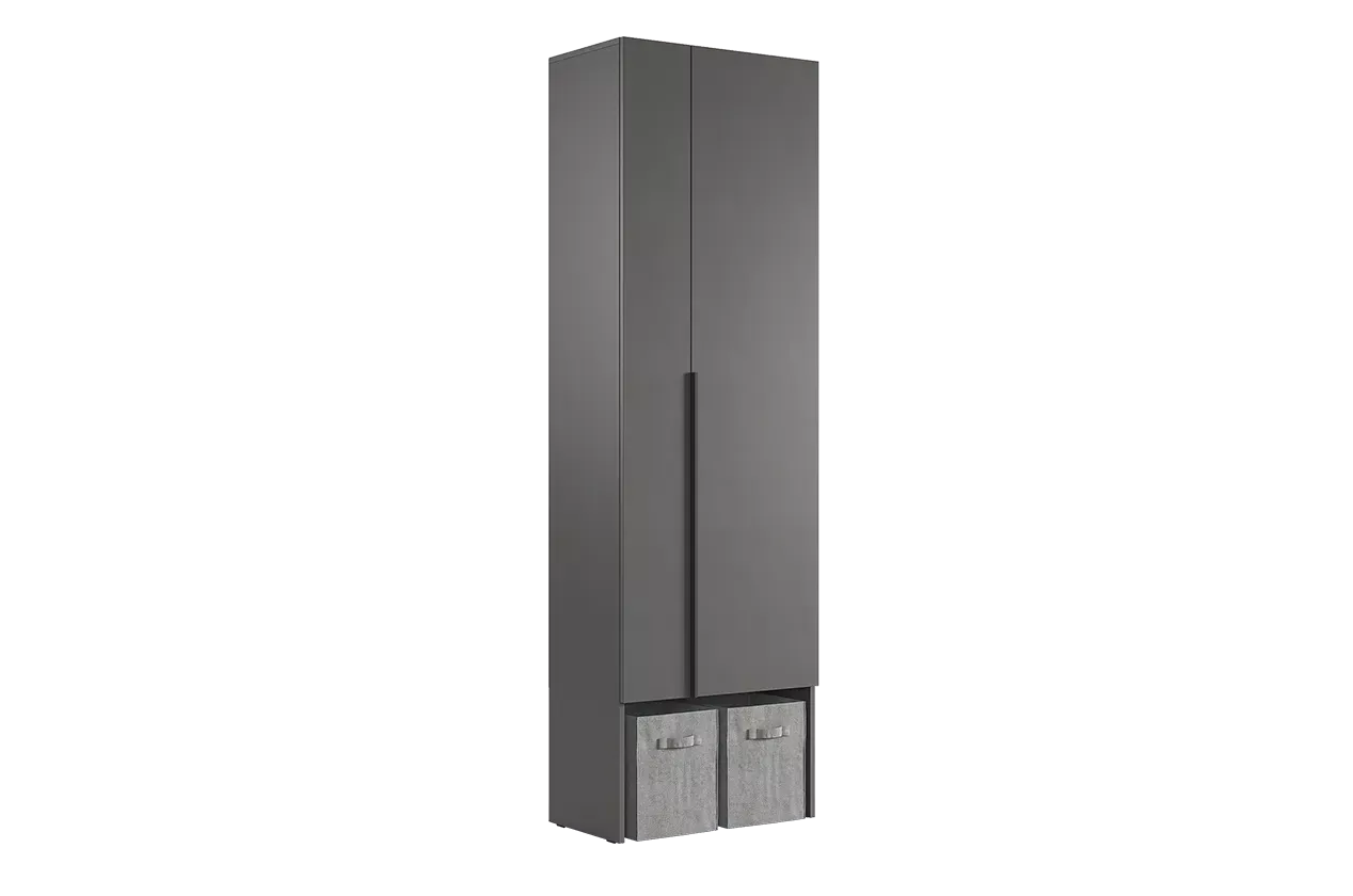 Баско Шкаф двухдверный L600 (графит)