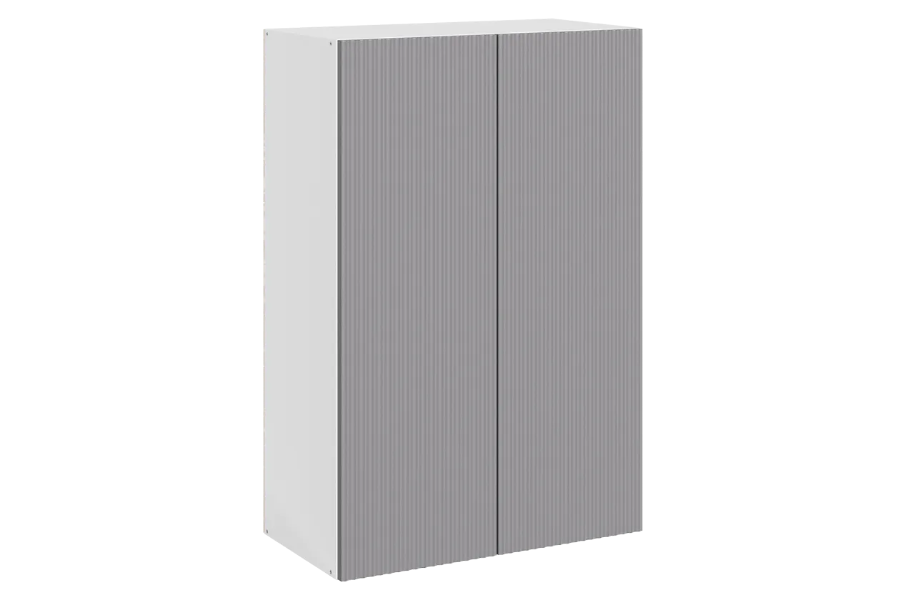 Стефани Шкаф навесной L600 Н900 (2 дв. гл.) (эмаль) (белый/серый)