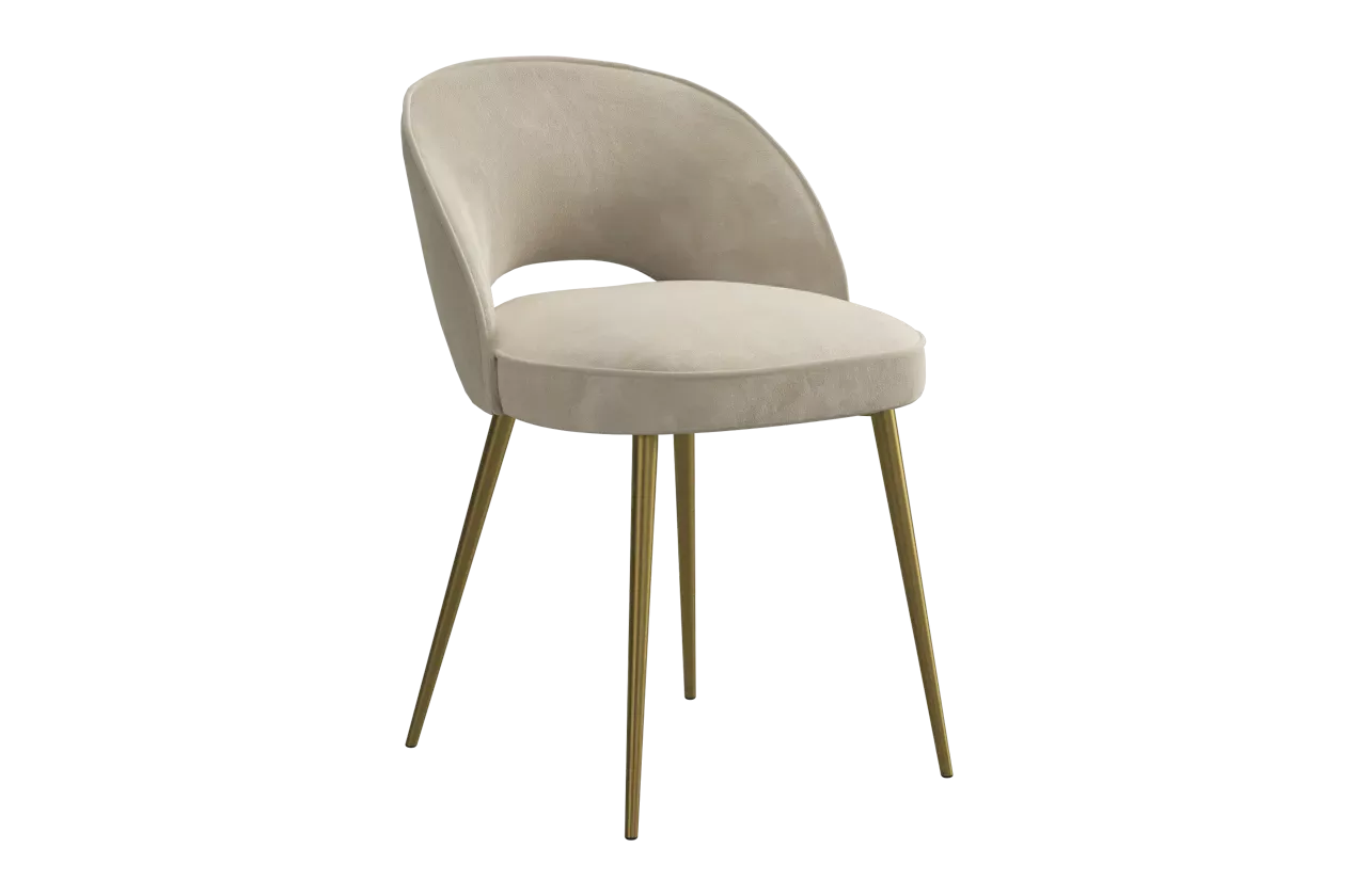 Стул Моли 2 Т1 (пломбир (велюр)/золото)