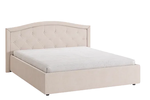 Кровать с основанием Верона 2 160х200 см (крем (велюр))