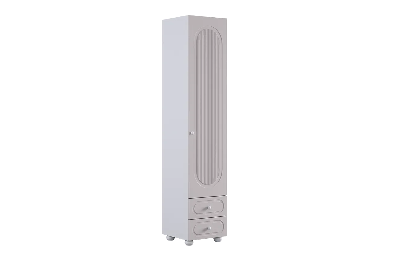 Милана Шкаф однодверный (белое дерево/сакура)