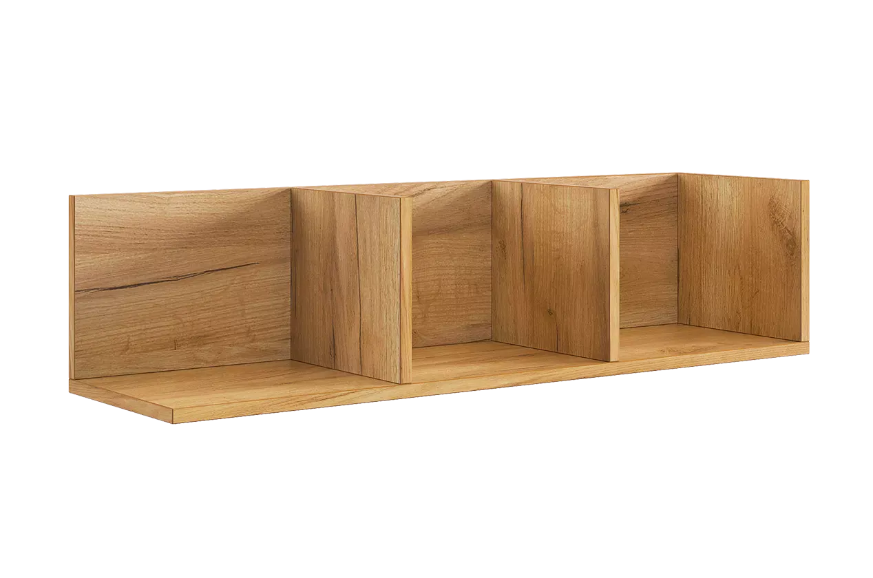 Рич Полка навесная 2 (дуб крафт золотой)