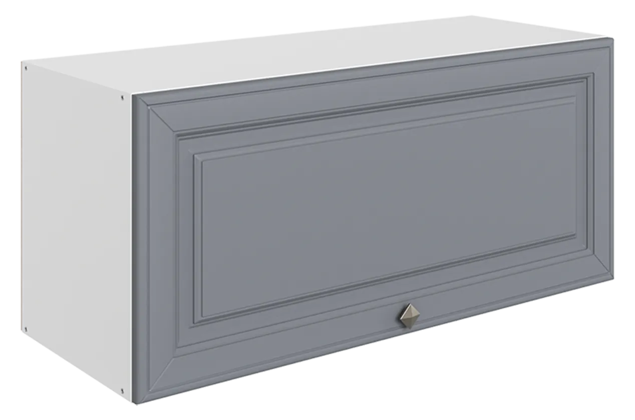 Мишель Шкаф навесной L800 Н360 (1 дв. гл.) (эмаль) (белый/серый)