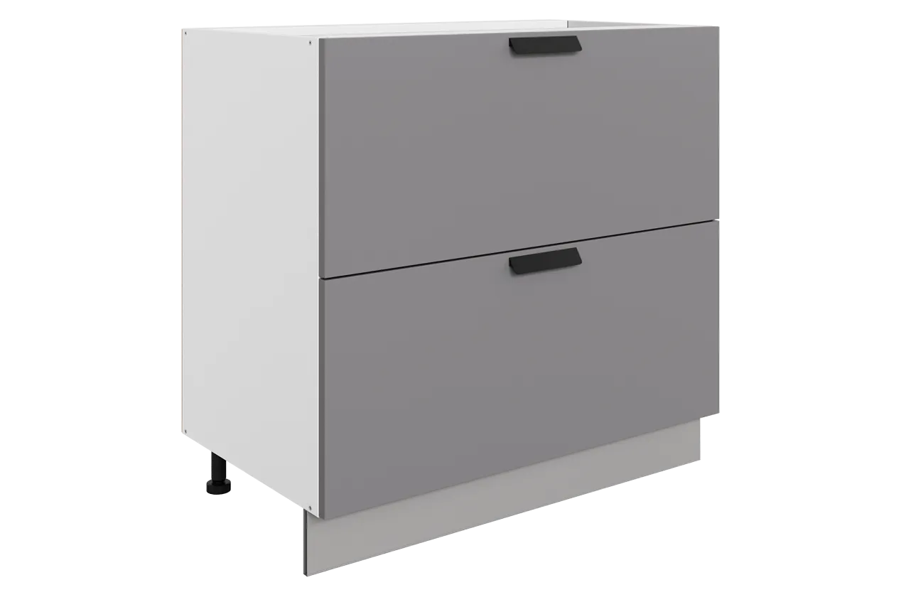 Джаз Шкаф рабочий L800 Старт (2 ящ.) (эмаль) (белый/серый)