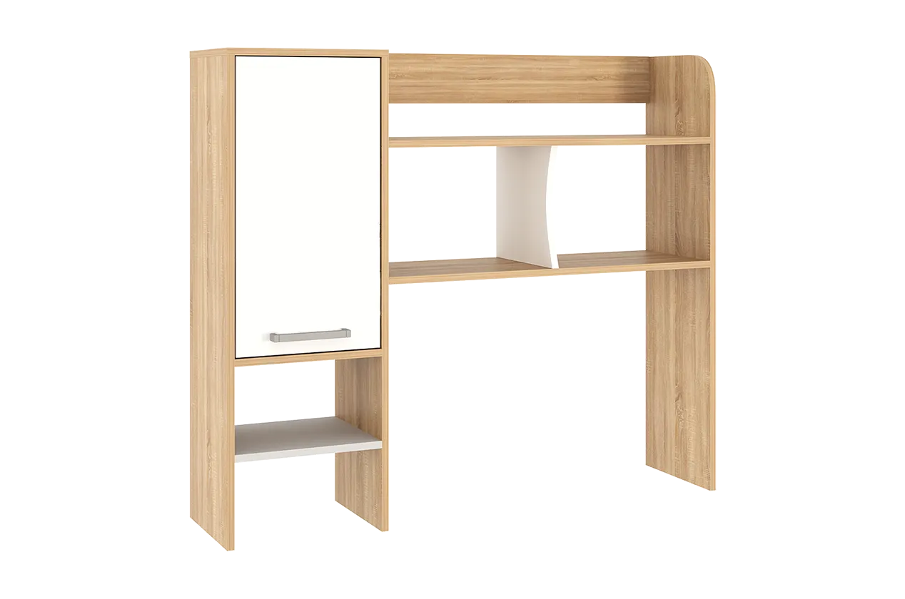 Лайт-1 Надстройка стола компьютерного 1200 (дуб сонома/белый)