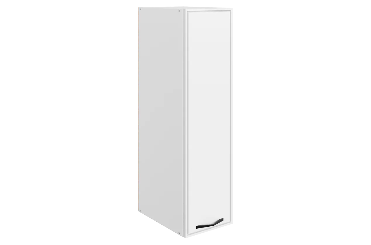 Монако Шкаф навесной L200 H900 (1 дв. гл.) (белый/милк матовый)