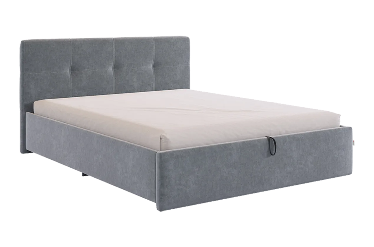 Кровать с подъемным механизмом Веста 160х200 см (графит (велюр))