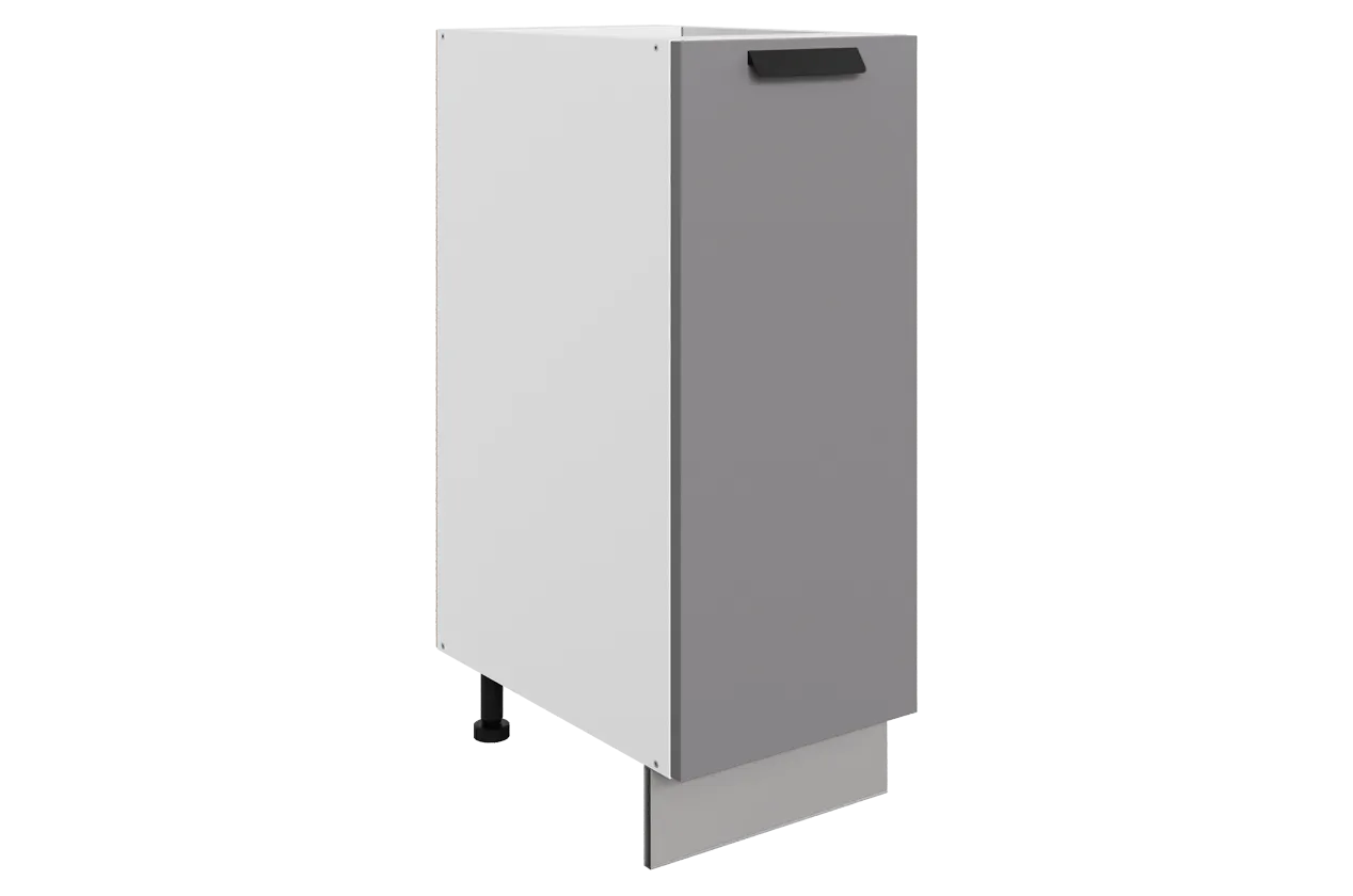 Джаз Шкаф рабочий L300 (1 дв. гл.) (эмаль) (белый/серый)
