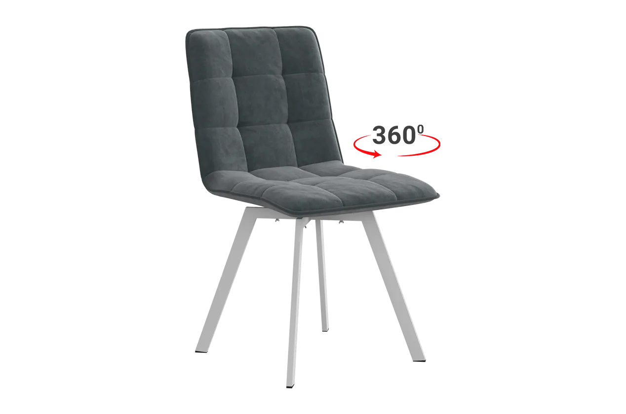Стул Марсель Т2П (графит (велюр)/белый)