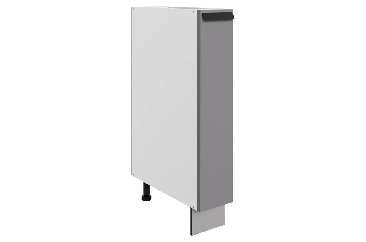 Джаз Шкаф рабочий L150 (1 дв. гл.) (эмаль) (белый/серый)