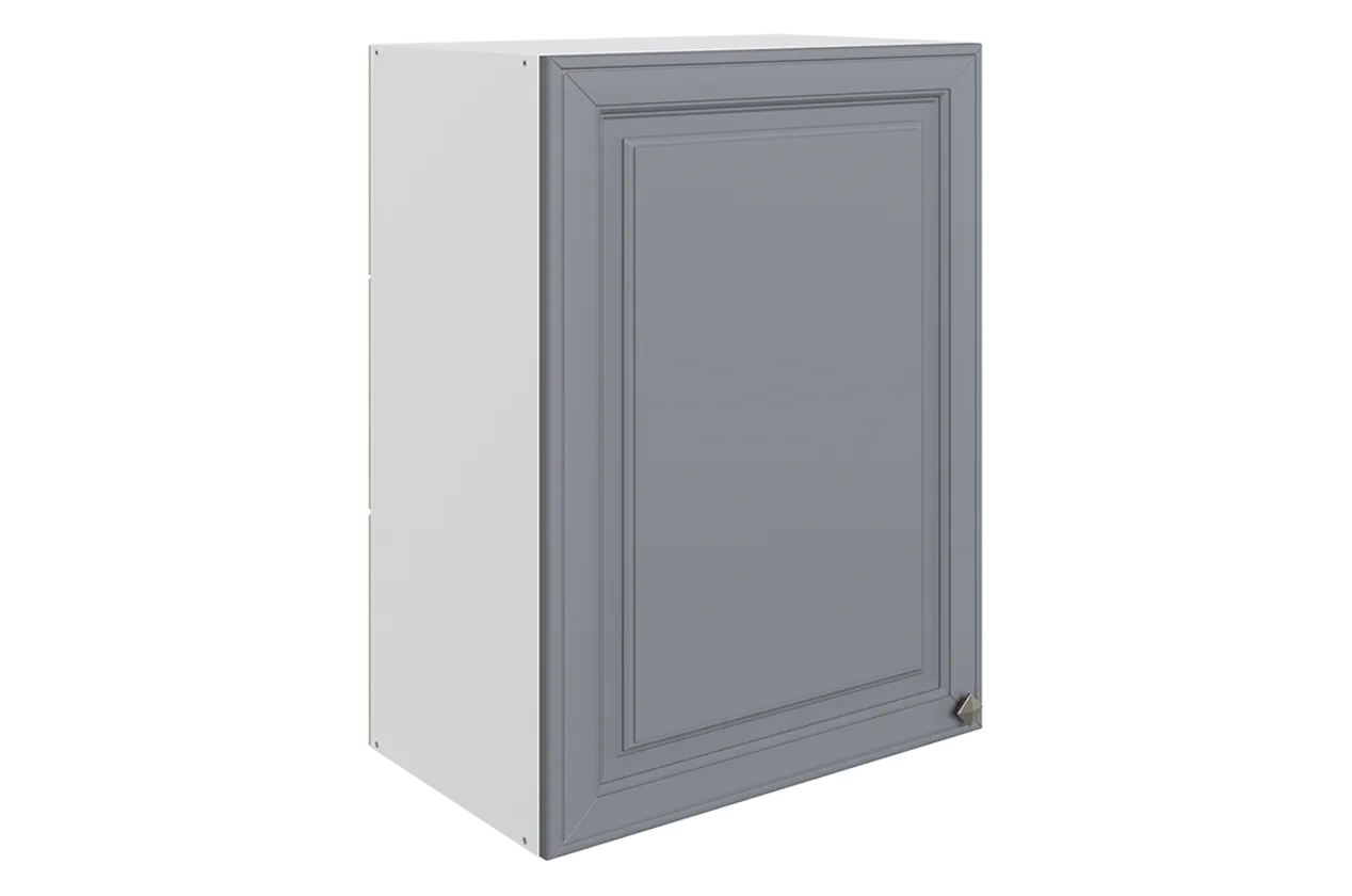 Мишель Шкаф навесной L500 Н720 (1 дв. гл.) (эмаль) (белый/серый)