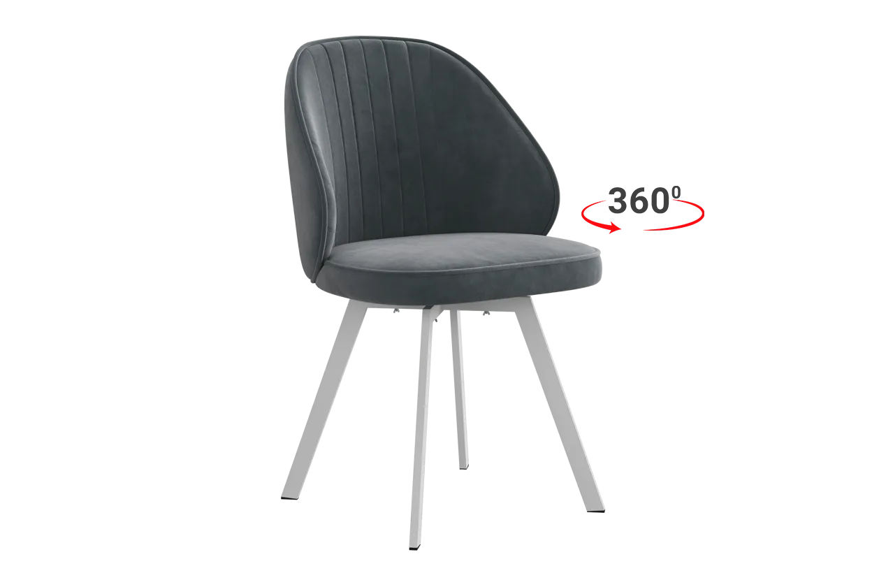 Стул Монарх Т2П (графит (велюр)/белый)