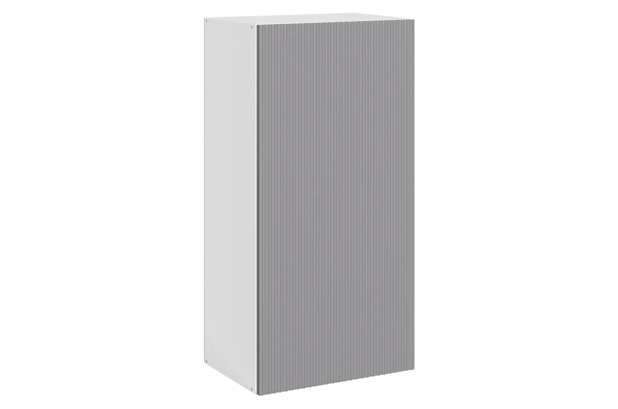 Стефани Шкаф навесной L450 Н900 (1 дв. гл.) (эмаль) (белый/серый)