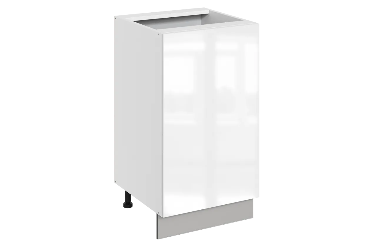 Кристи Шкаф рабочий L450 B500 (1 дв. гл.) (эмаль) (белый/белый глянец)