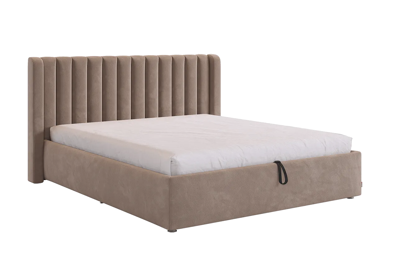 Кровать с подъемным механизмом Ева 160х200 см (латте (велюр))