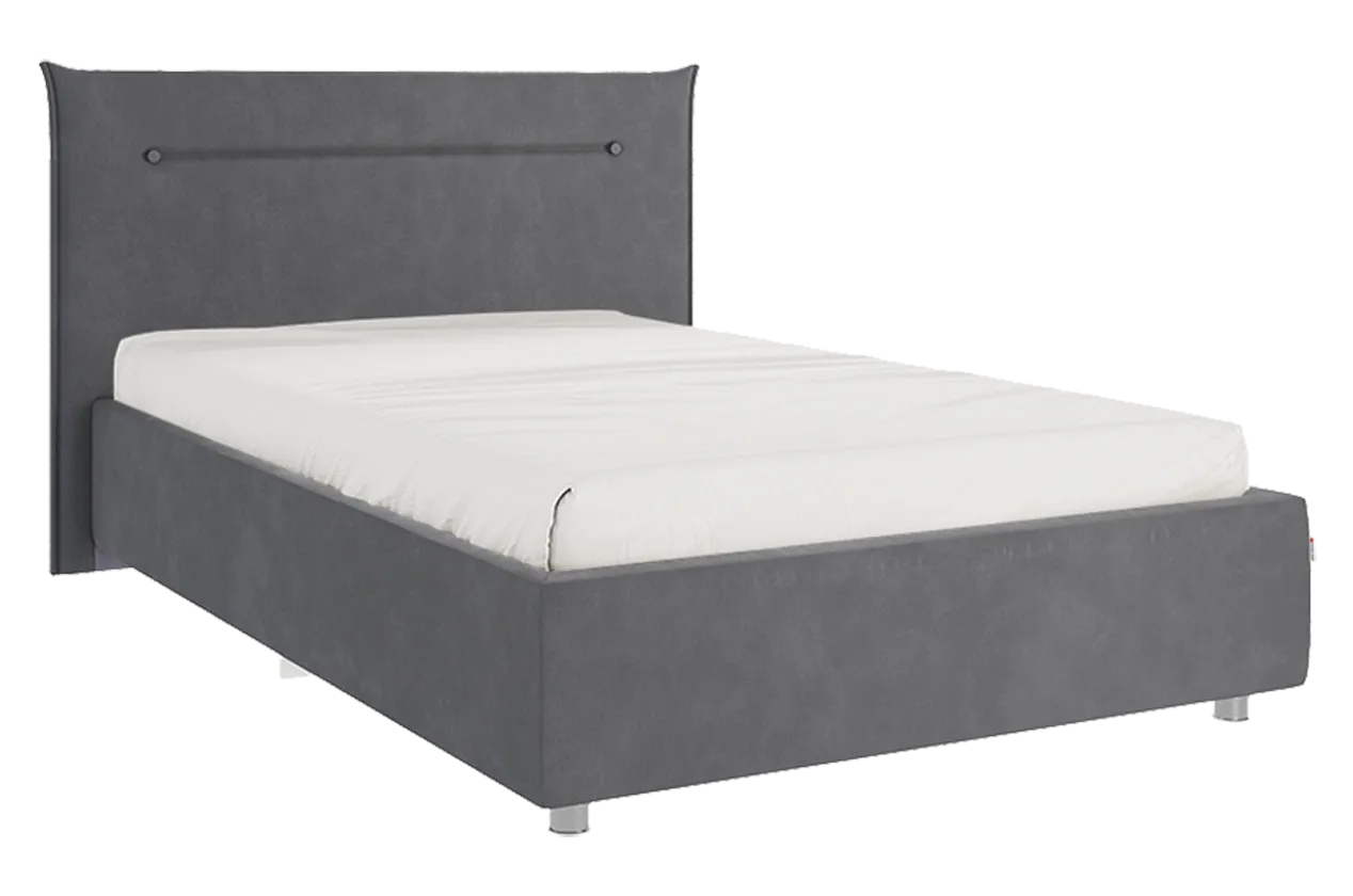 Кровать с основанием Альба 120х200 см (графит (велюр))