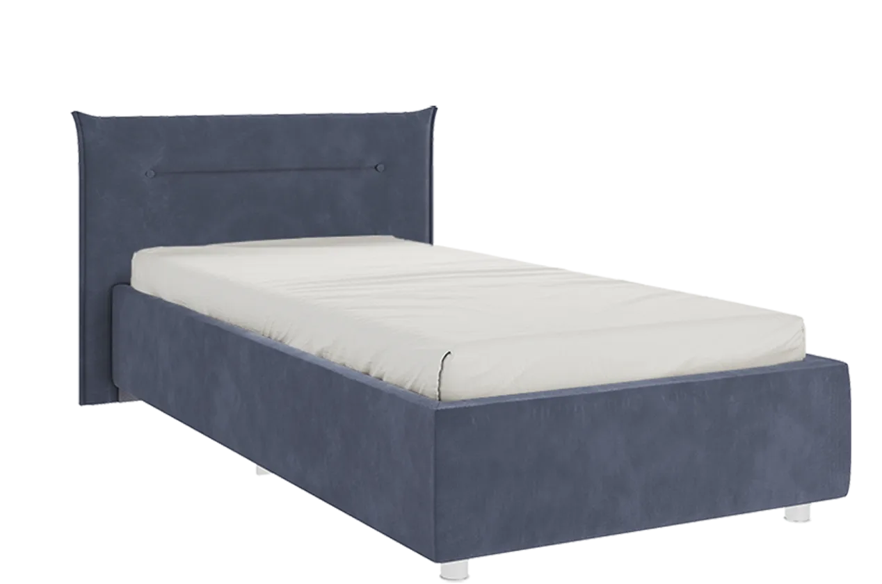 Кровать с основанием Альба 90х200 см (топаз (велюр))