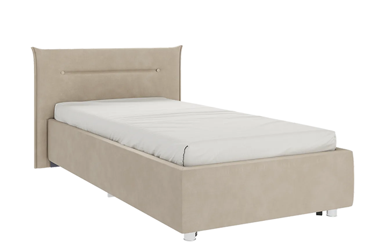 Кровать с основанием Альба 90х200 см (капучино (велюр))