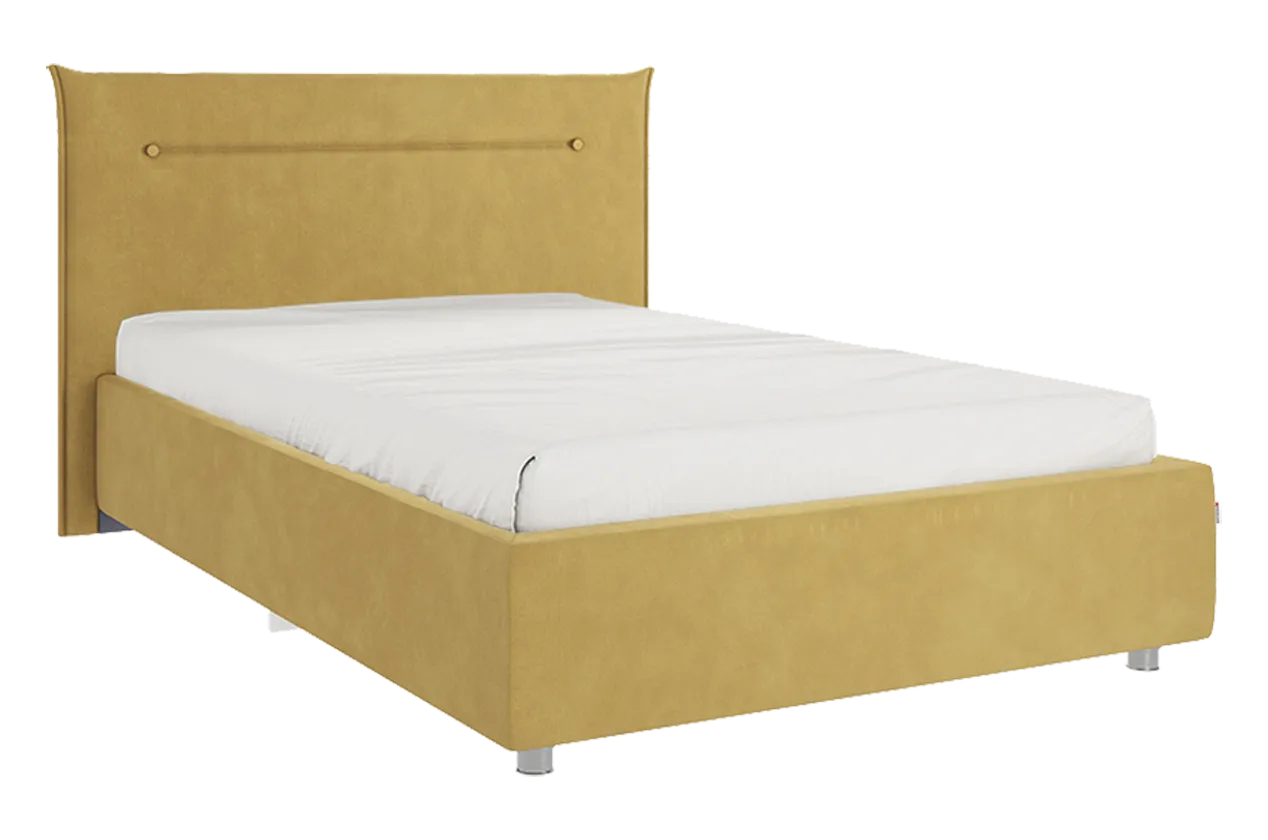 Кровать с основанием Альба 120х200 см (медовый (велюр))